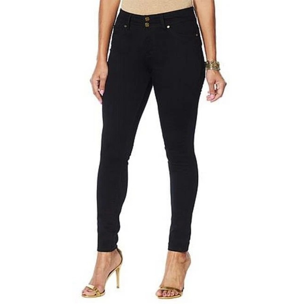 IMAN Global Chic 360 Luxury Resort Skinny Jeans - Women's 12P Petite - Black